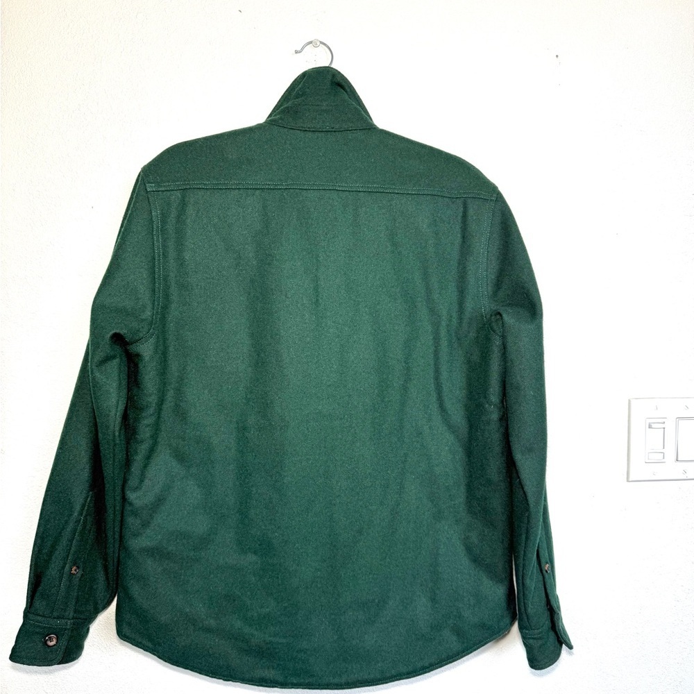 Brandy Melville Forest Green Quilted Shacket Jacket OS Oversized Button Front - Picture 5 of 8